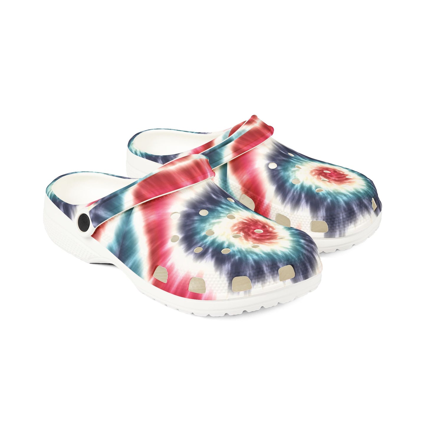 Red White and Blue Tie Dye Camp Shoes