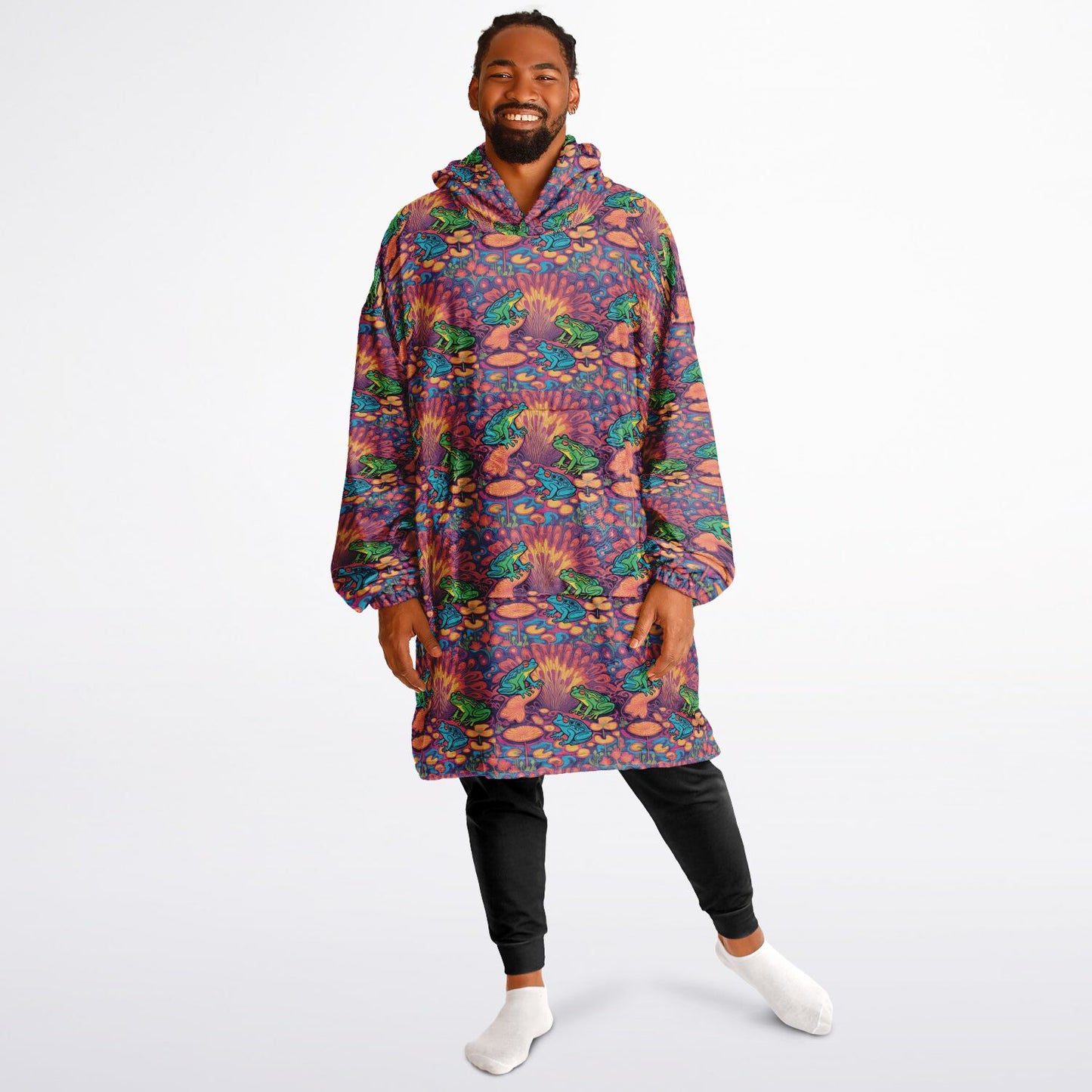 Psychedelic Frogs Oversized Hoodie