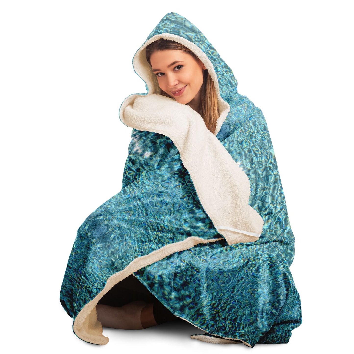 Aqua Dreams Hooded Blanket